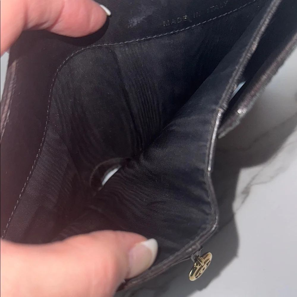 Chanel Black Wallet with Gold Logo